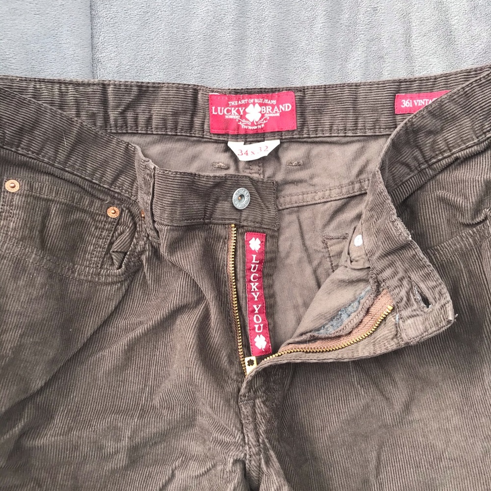 Lucky Brand Men’s Vintage Brown Corduroy Pants